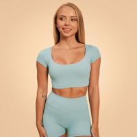 BeastPink Dámske tričko Cropped Sense Storm Blue  XLXL