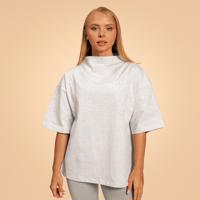 BeastPink Dámske tričko Oversized Bliss Grey  SS