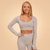 BeastPink Dámsky športový top Sense Grey  XLXL