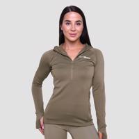 GymBeam Dámska bežecká mikina 1/2 Zip Pulse Vetiver  LL