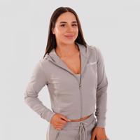 GymBeam Dámska mikina Zip-up TRN grey  MM