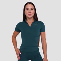 GymBeam Dámske tričko Cropped Ignite Dark Green  MM