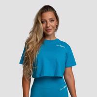 GymBeam Dámske tričko Cropped Limitless Aquamarine  SS