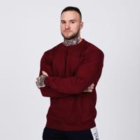 GymBeam Mikina Basic Jumper Burgundy  XLXL