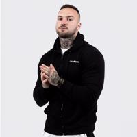 GymBeam Mikina Zipper Hoodie Black  M
