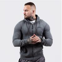 GymBeam Mikina Zipper Hoodie Grey Black  XXXL