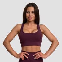 GymBeam Športová podprsenka Mesh Panel Eggplant  XSXS