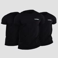 GymBeam Tričko Basic 3Pack Black  L - 3pack