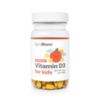 GymBeam Vitamín D3, tablety na cmúľanie pre deti 400 IU pomaranč