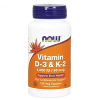 Now Foods Vitamin D3 & K2 120 kaps