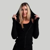 STRIX Dámska mikina so zipsom MERINO I  Black  XLXL