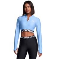 Under Armour Dámsky top HeatGear Rib 1/4 Zip LS Blue  LL