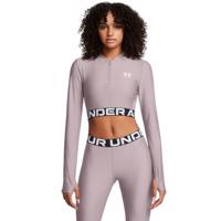 Under Armour Dámsky top HeatGear Rib 1/4 Zip LS Grey  XLXL