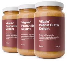 Vilgain Arašidové maslo delight BIO –  3× s javorovým sirupom 350 g