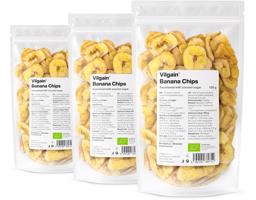 Vilgain Banánové chipsy –  3× sladené kokosovým cukrom 120 g