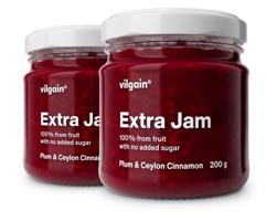 Vilgain Extra džem –  2× Slivka so škoricou bez pridaného cukru 200 g