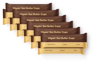 Vilgain Nut Butter Cups BIO –  12× arašidové maslo 39 g (3 x 13 g)