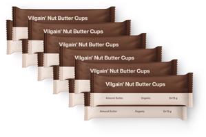 Vilgain Nut Butter Cups BIO –  12× mandľové maslo 39 g (3 x 13 g)