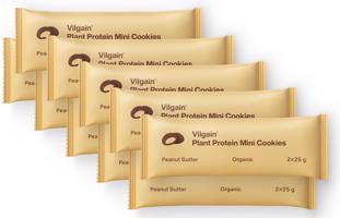 Vilgain Plant Protein Mini Cookies BIO –  10× arašidové maslo 50 g (2 x 25 g)