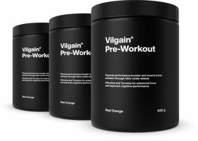 Vilgain Pre-workout 2.0 –  3× červený pomaranč 450 g