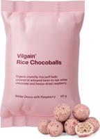 Vilgain Rice Chocoballs BIO – Biela čokoláda s malinou 50 g