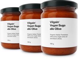 Vilgain Vegan Sugo BIO –  3× s čiernymi olivami 180 g