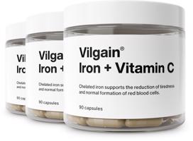 Vilgain Železo + Vitamín C –  3× 90 kapsúl